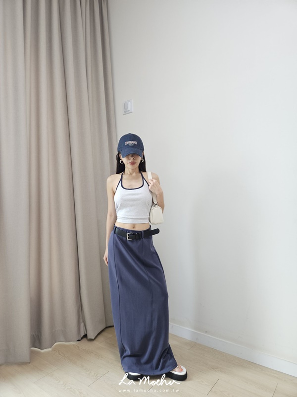 掛脖滾邊棉質背心(闆娘.花花清單)